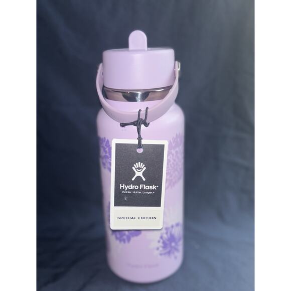 NWT HydroFlask 32 oz. Wide Mouth Bottle w/ Flex Straw Cap Pixie Limited Edition - Picture 1 of 6